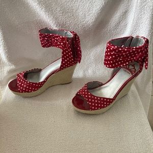 Red and White Espadrilles